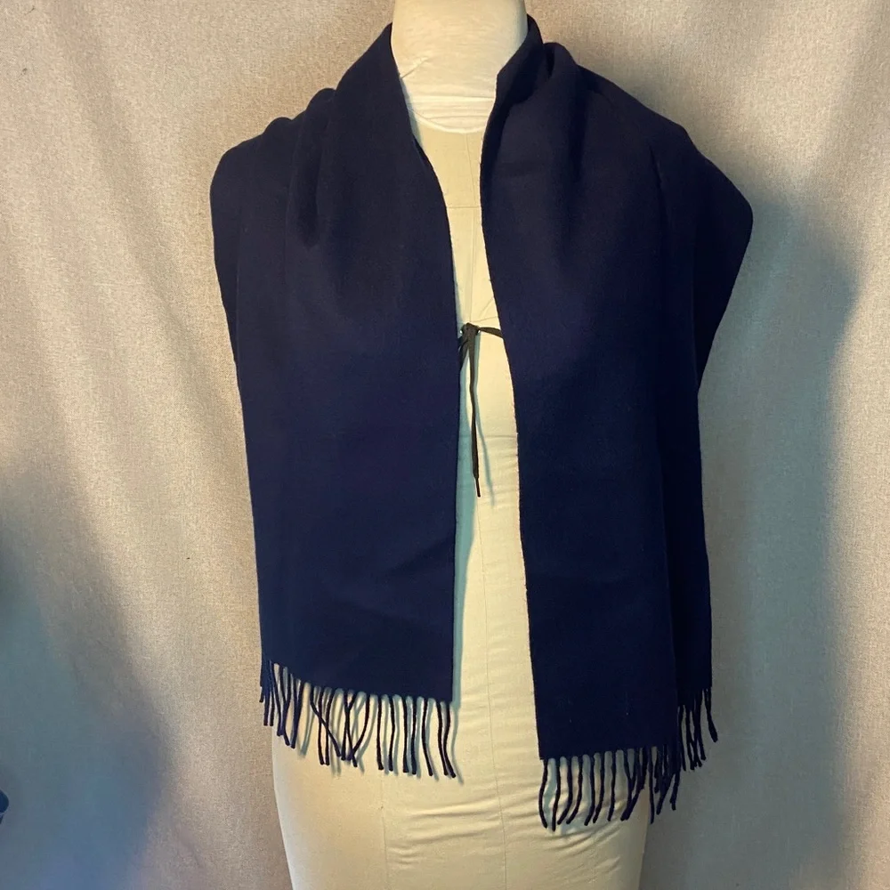 CashmereWool SIVA Navy Blue Scarf.